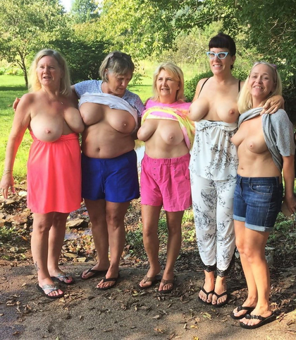 Nude Old Group - Five 70 year old moms showing nude boobs in group porn | MomPorn.xxx